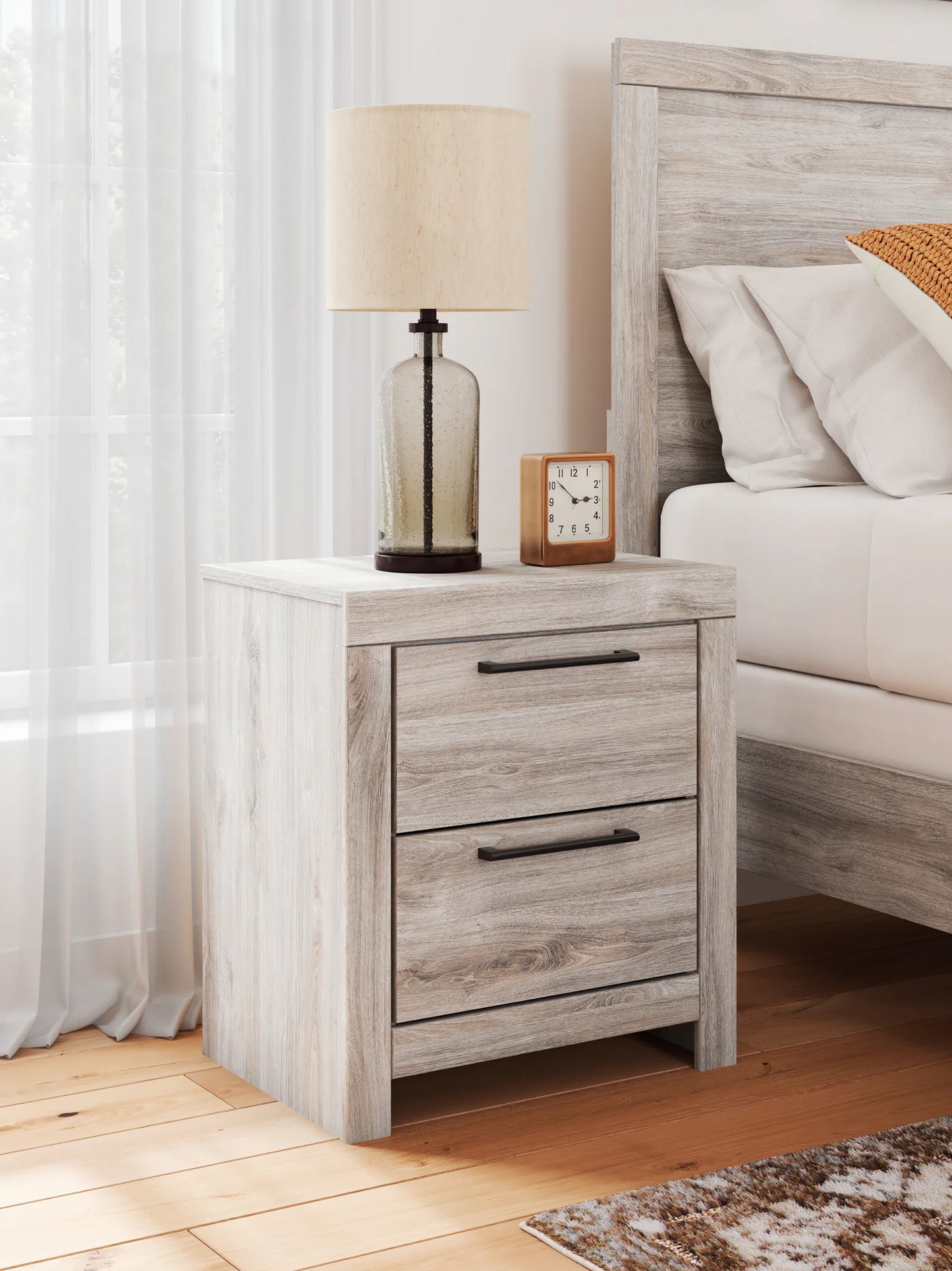 Broachmyn - Two Drawer Night Stand - Gray