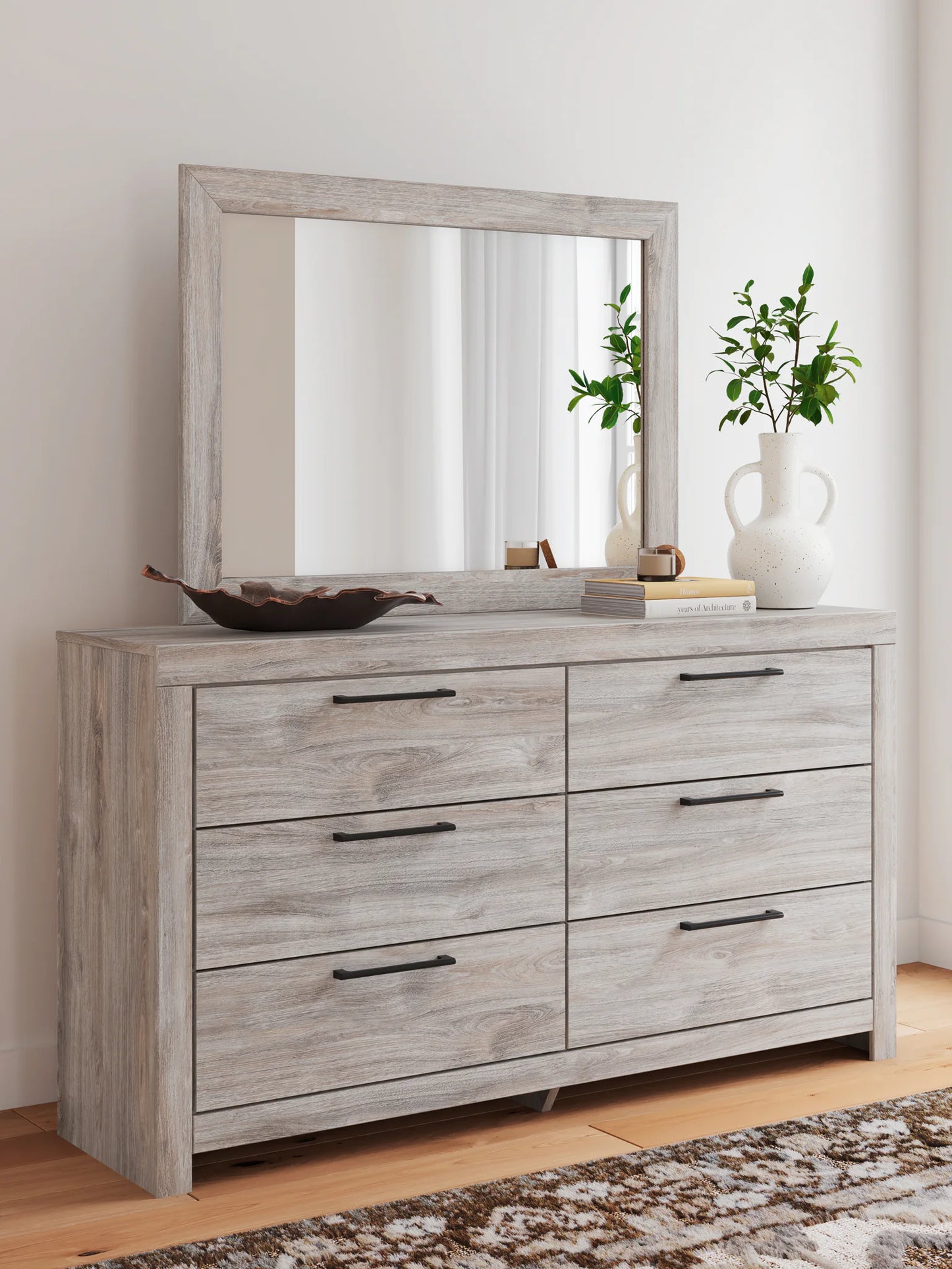 Broachmyn - Dresser And Mirror - Gray
