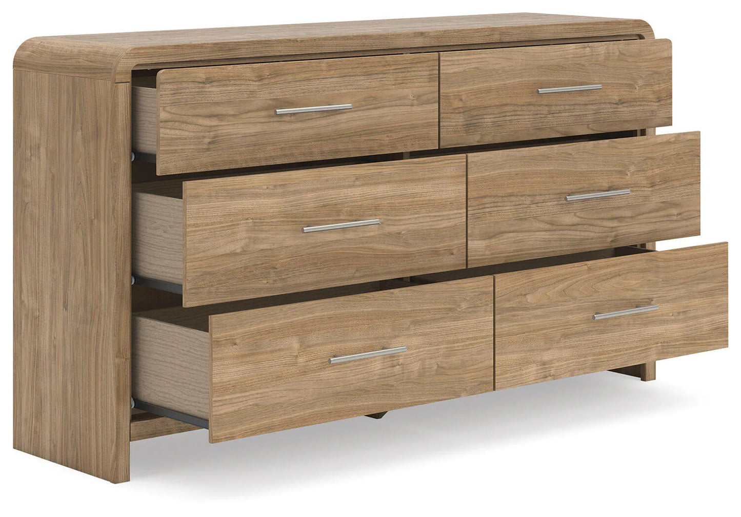 Gramburg - Six Drawer Dresser - Warm Natural Brown