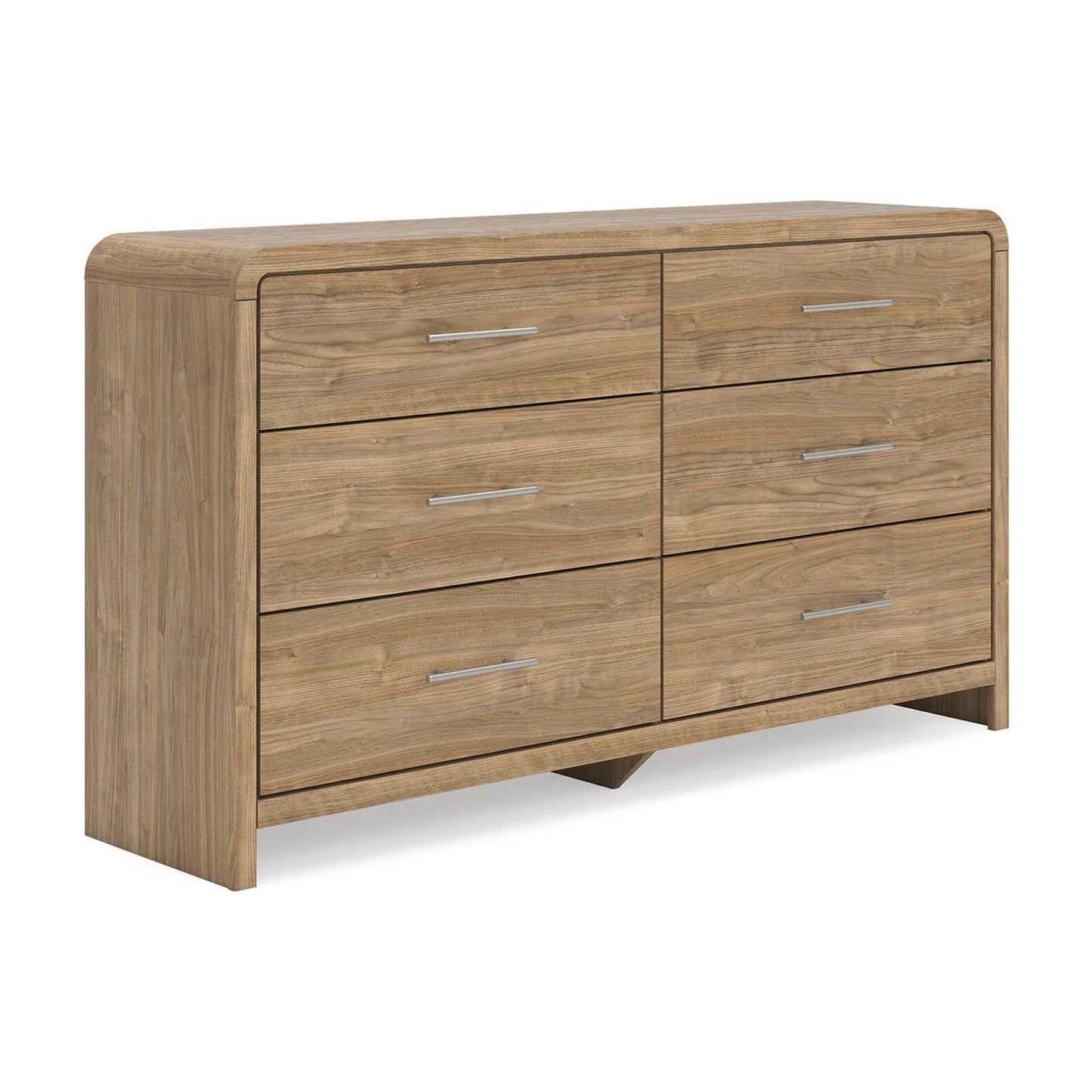 Gramburg - Six Drawer Dresser - Warm Natural Brown