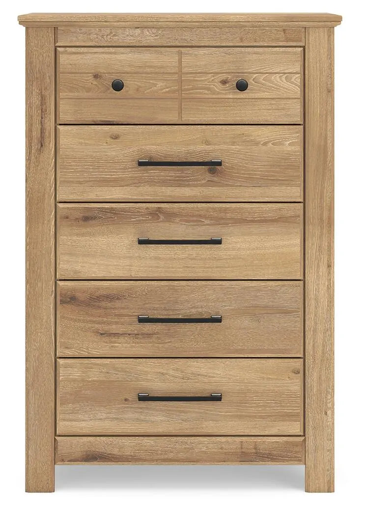 Makidern - Tan - Five Drawer Chest