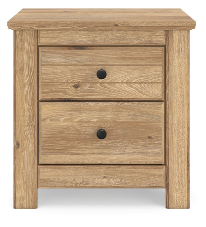 Makidern - Tan - Two Drawer Night Stand