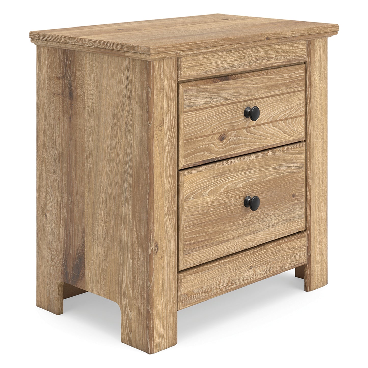 Makidern - Tan - Two Drawer Night Stand