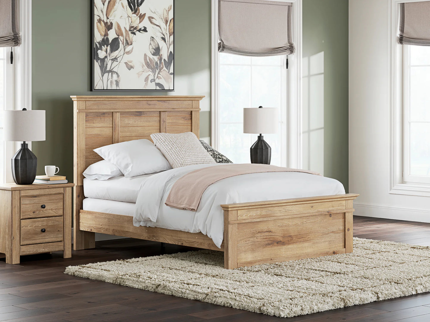 Makidern - Full Panel Bed - Tan