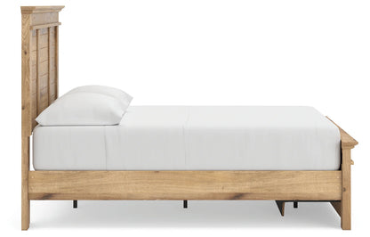 Makidern - Full Panel Storage Bed With Storage Footboard - Tan