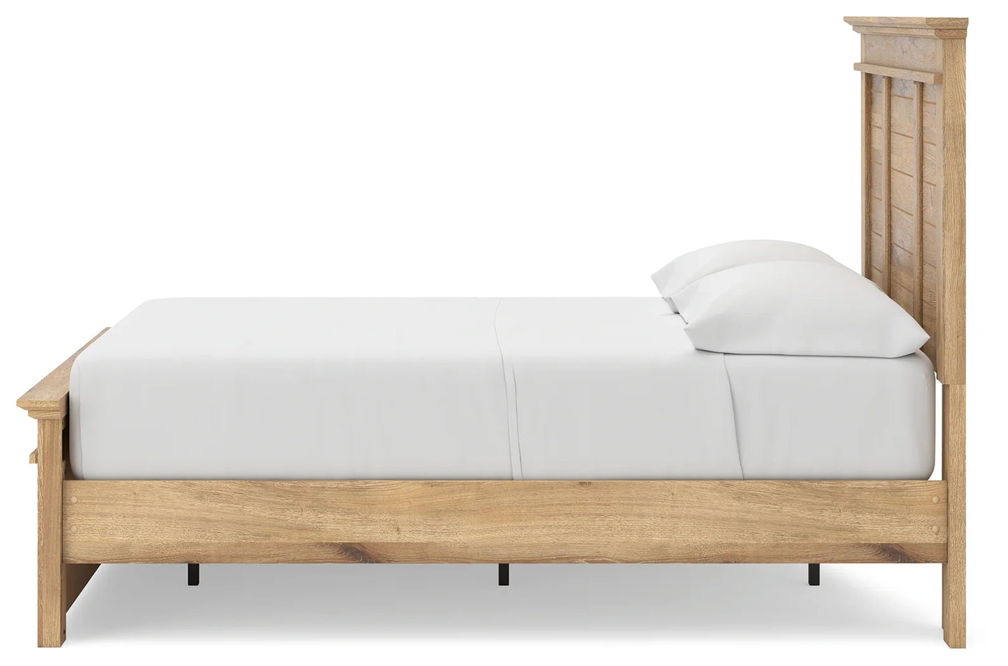 Makidern - Full Panel Storage Bed With Under Bed Storage Unit - Tan