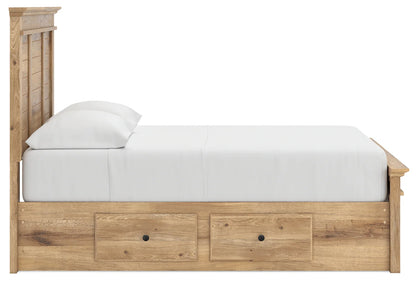 Makidern - Full Panel Storage Bed With Under Bed Storage Unit - Tan