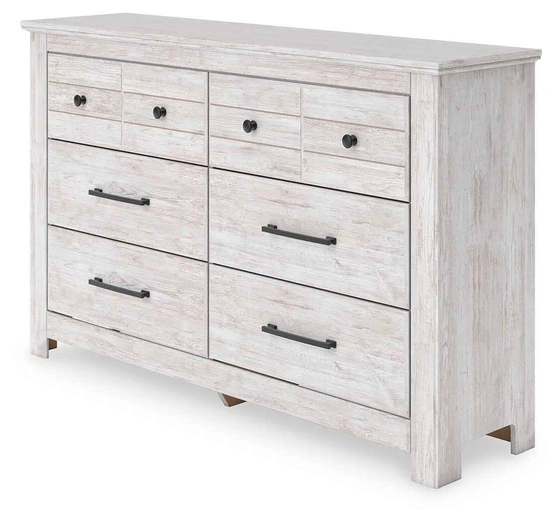 Makidern - Whitewash - Six Drawer Dresser
