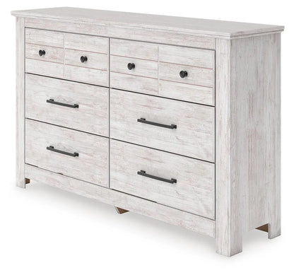 Makidern - Whitewash - Six Drawer Dresser