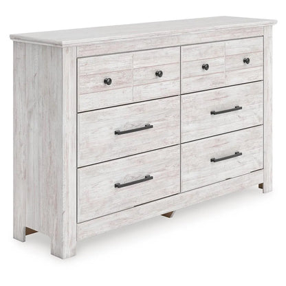Makidern - Whitewash - Six Drawer Dresser