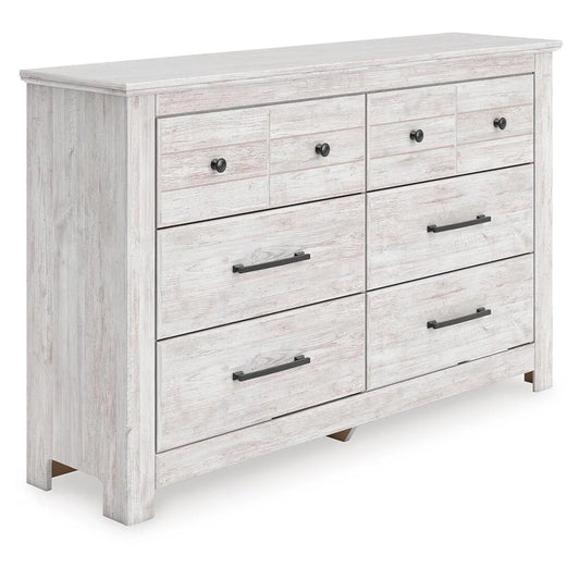 Makidern - Whitewash - Six Drawer Dresser