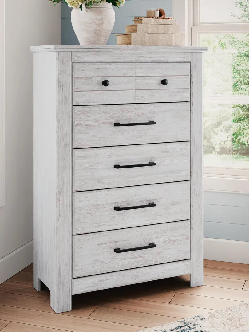 Makidern - Whitewash - Five Drawer Chest