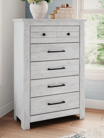 Makidern - Whitewash - Five Drawer Chest