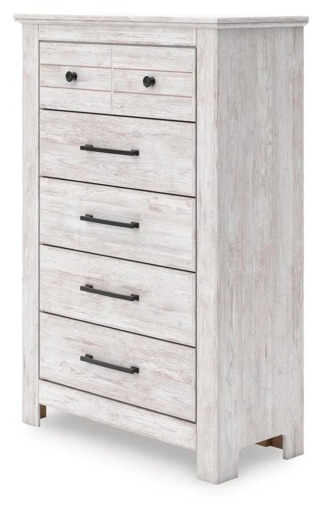 Makidern - Whitewash - Five Drawer Chest