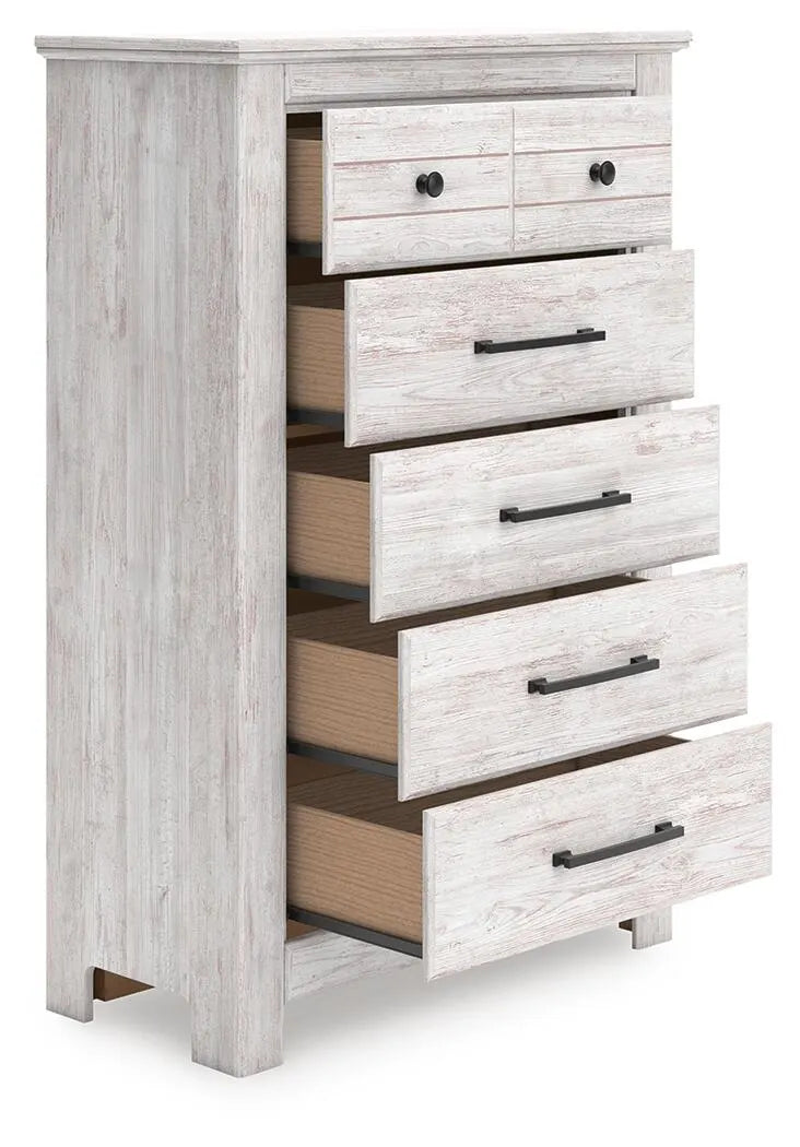 Makidern - Whitewash - Five Drawer Chest