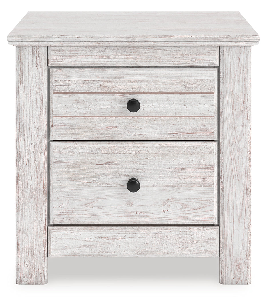 Makidern - Whitewash - Two Drawer Night Stand