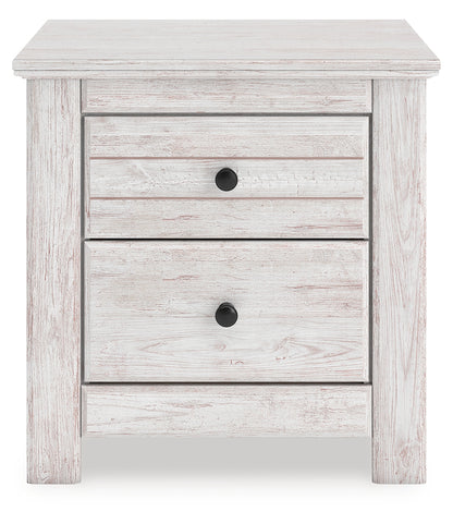Makidern - Whitewash - Two Drawer Night Stand