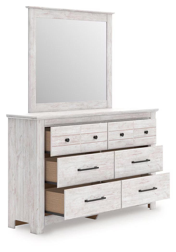 Makidern - Dresser And Mirror - Whitewash