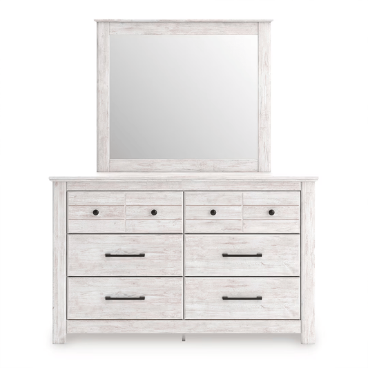 Makidern - Dresser And Mirror - Whitewash