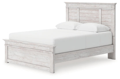 Makidern - Queen Panel Storage Bed With Under Bed Storage Unit - Whitewash
