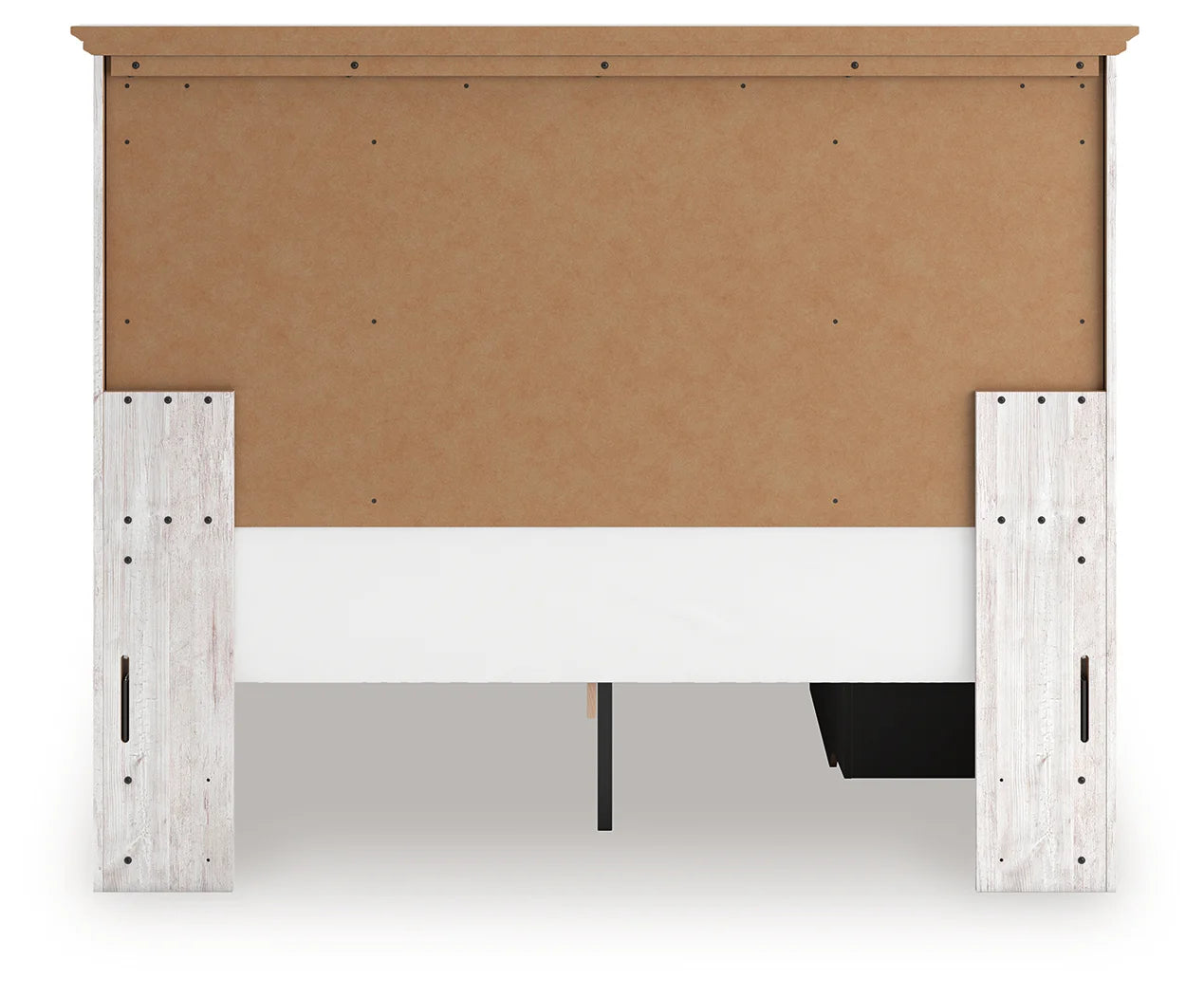 Makidern - Queen Panel Storage Bed With Under Bed Storage Unit - Whitewash