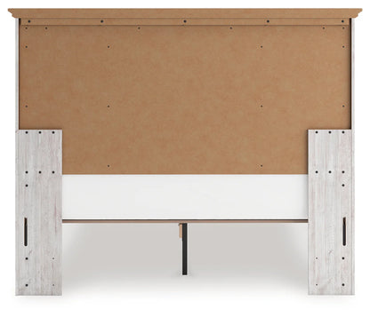 Makidern - Queen Panel Storage Bed With Storage Footboard - Whitewash