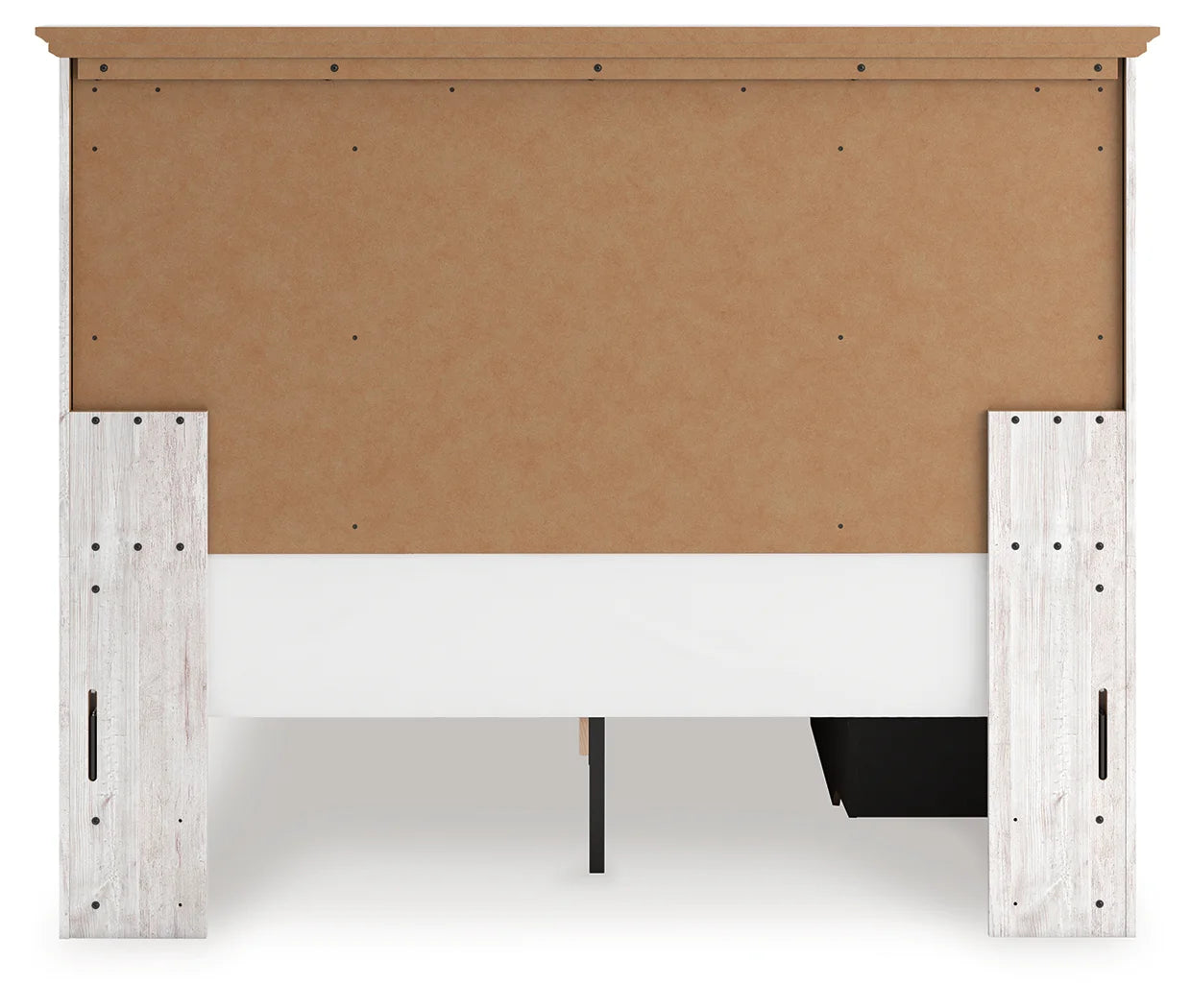 Makidern - Queen Panel Storage Bed With Under Bed Storage Unit And Storage Footboard - Whitewash