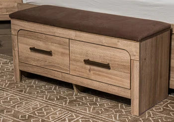 Kinlanni - Tan / Brown - Bedroom Upholstered Storage Bench