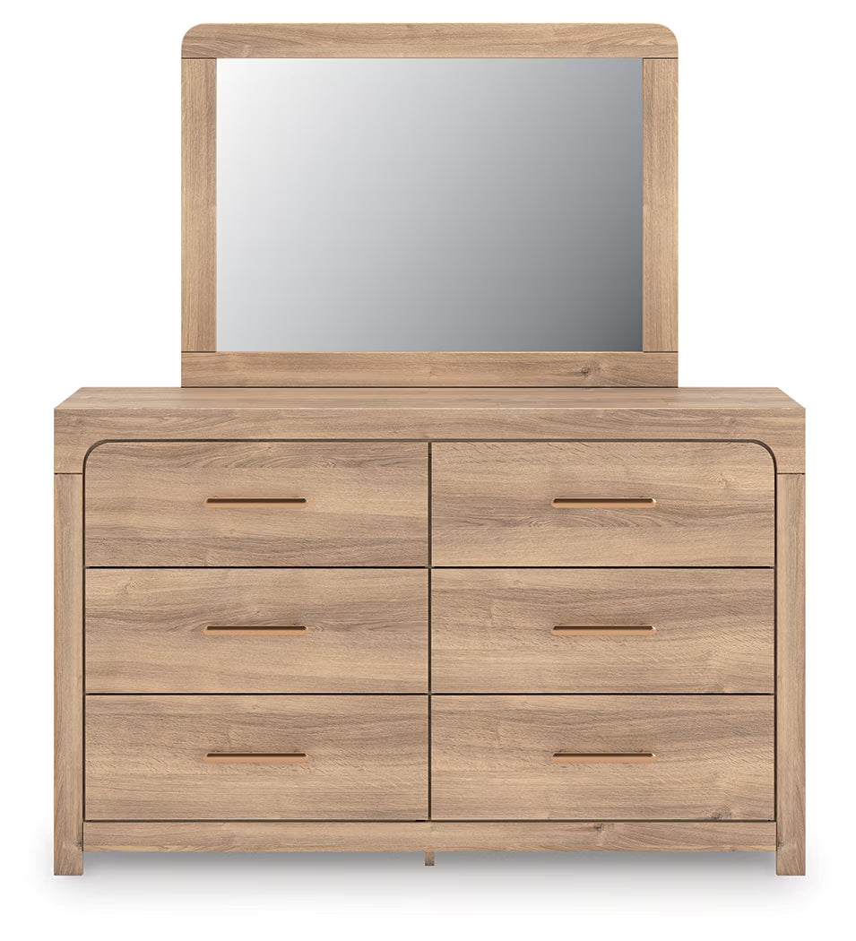 Kinlanni - Dresser And Mirror - Tan