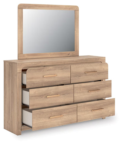 Kinlanni - Dresser And Mirror - Tan