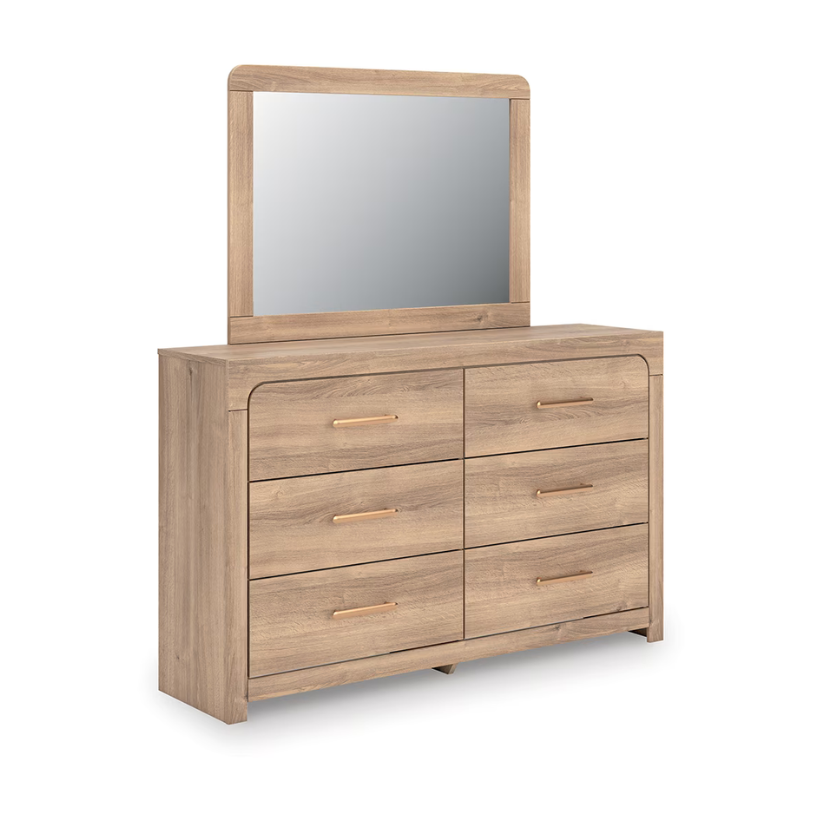 Kinlanni - Dresser And Mirror - Tan