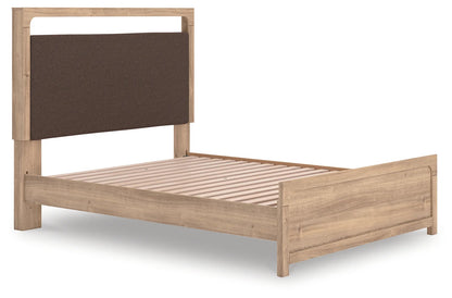 Kinlanni - Queen Upholstered Platform Bed - Tan