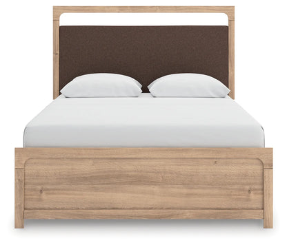Kinlanni - Queen Upholstered Platform Bed - Tan