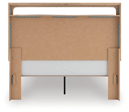 Kinlanni - Queen Upholstered Platform Bed - Tan