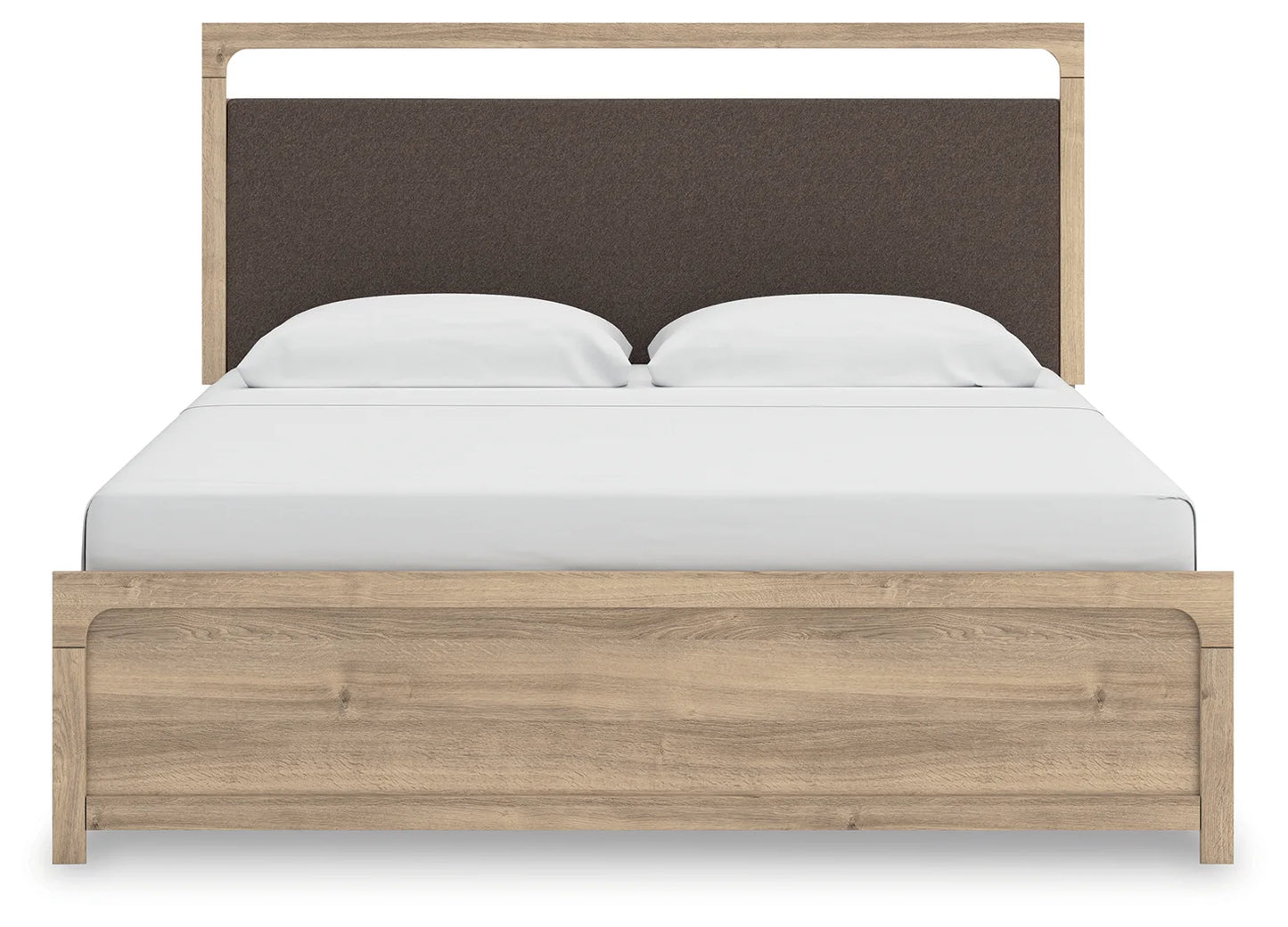 Kinlanni - King Upholstered Panel Bed - Tan