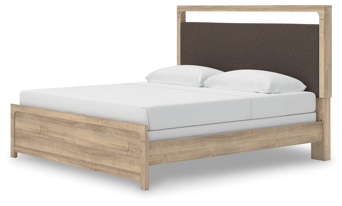 Kinlanni - King Upholstered Panel Bed - Tan
