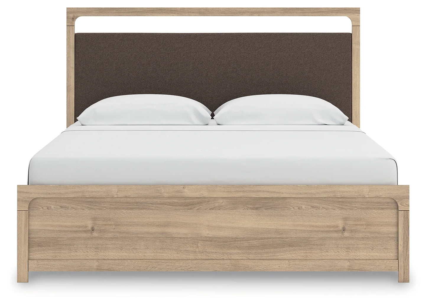 Kinlanni - King Upholstered Platform Bed - Tan