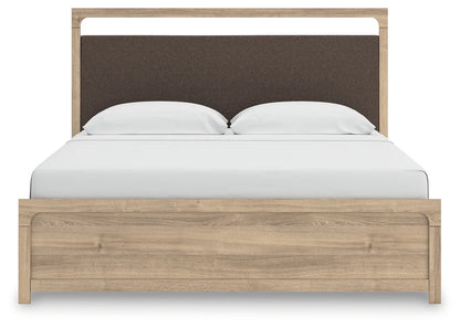 Kinlanni - King Upholstered Platform Bed - Tan