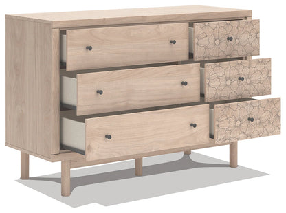 Arloster - Tan - Six Drawer Dresser