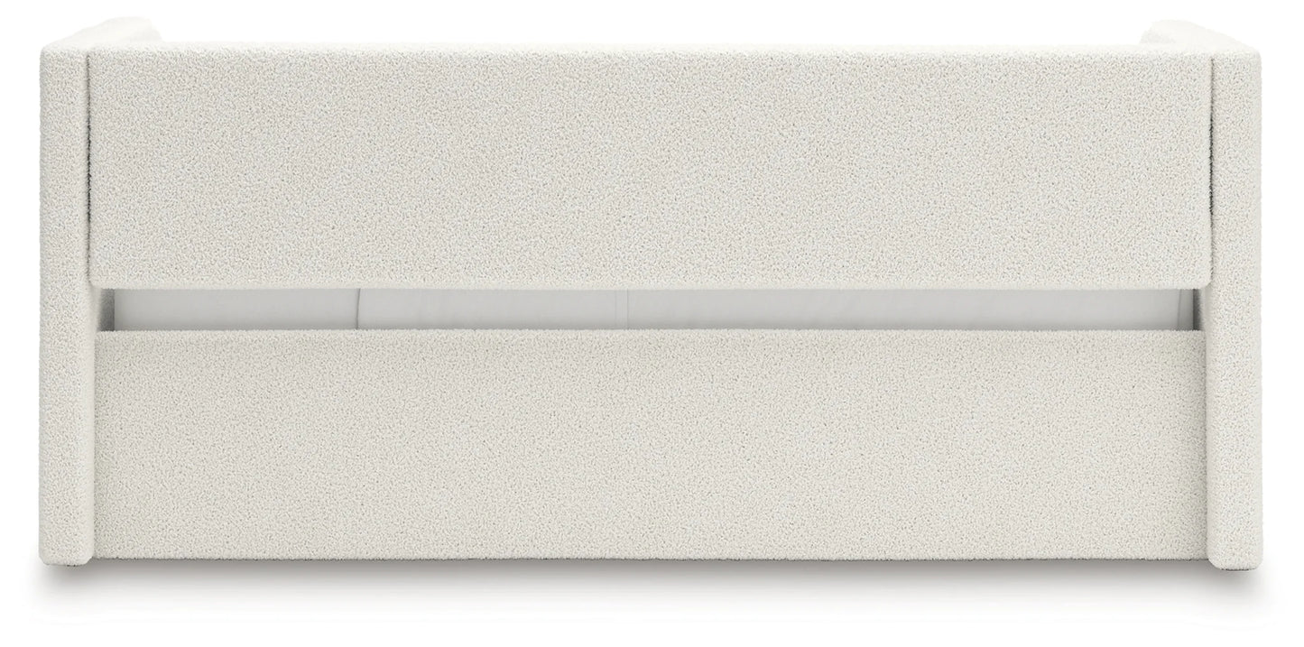 Arloster - Tan / White - Full Upholstered Day Bed With Storage