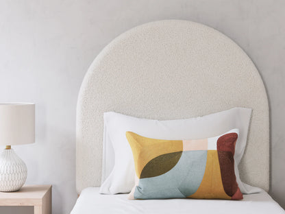 Arloster - Twin Upholstered Panel Bed - Tan / White