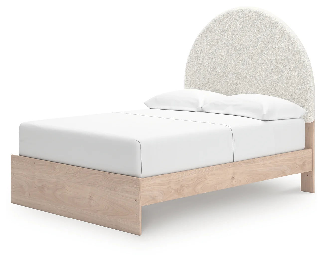 Arloster - Full Upholstered Panel Bed - Tan / White