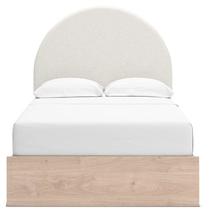 Arloster - Full Upholstered Panel Bed - Tan / White