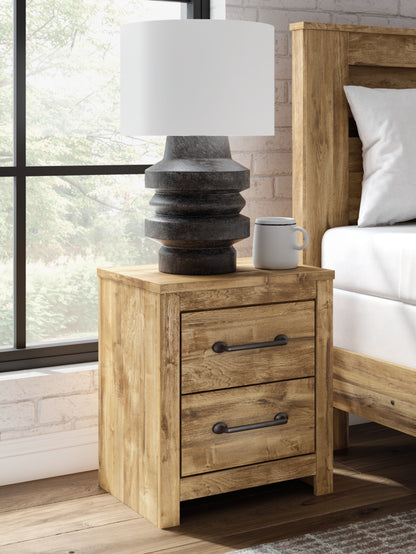 Maystonna - Brown - Two Drawer Night Stand