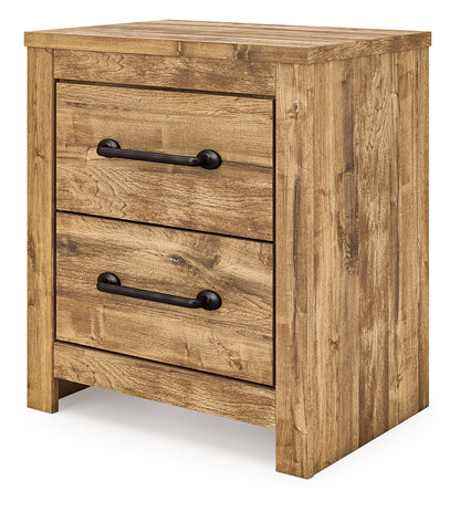 Maystonna - Brown - Two Drawer Night Stand