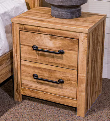 Maystonna - Brown - Two Drawer Night Stand