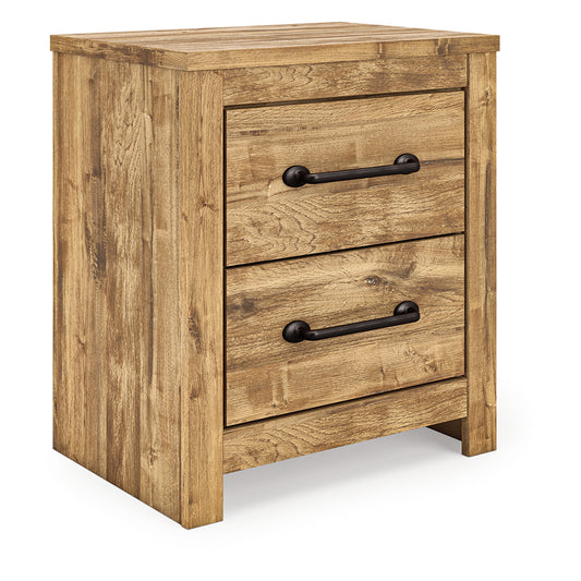 Maystonna - Brown - Two Drawer Night Stand
