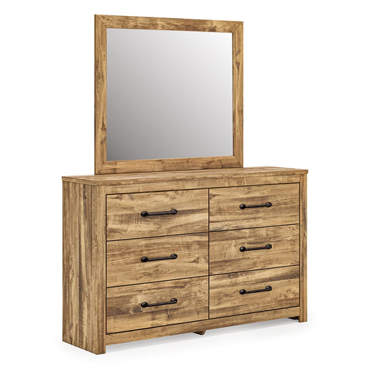 Maystonna - Dresser And Mirror - Brown