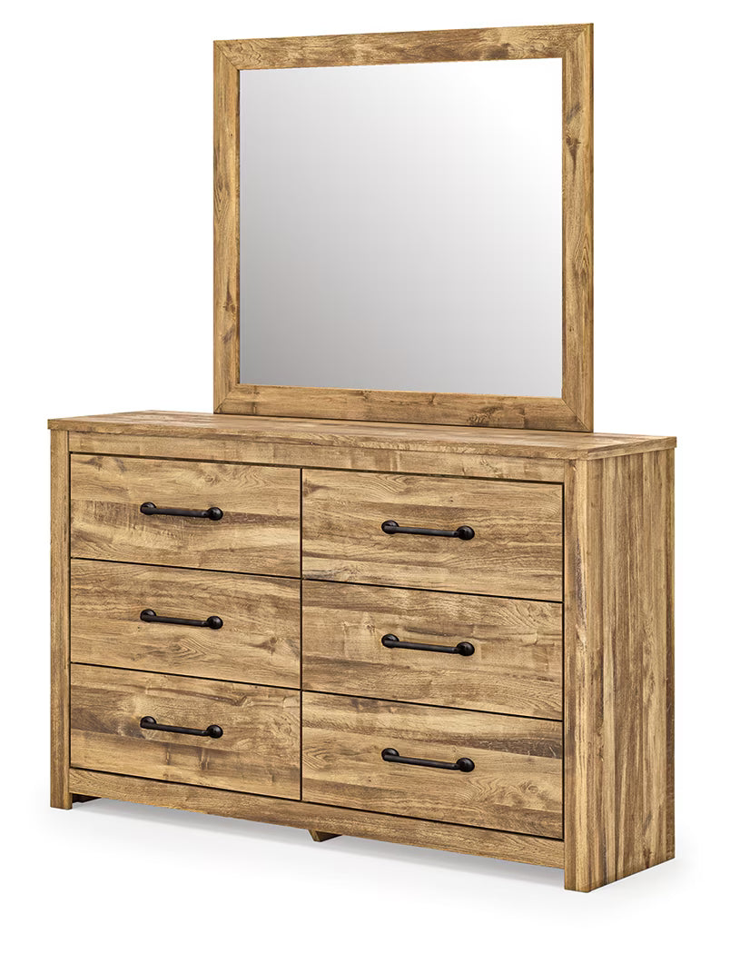 Maystonna - Dresser And Mirror - Brown