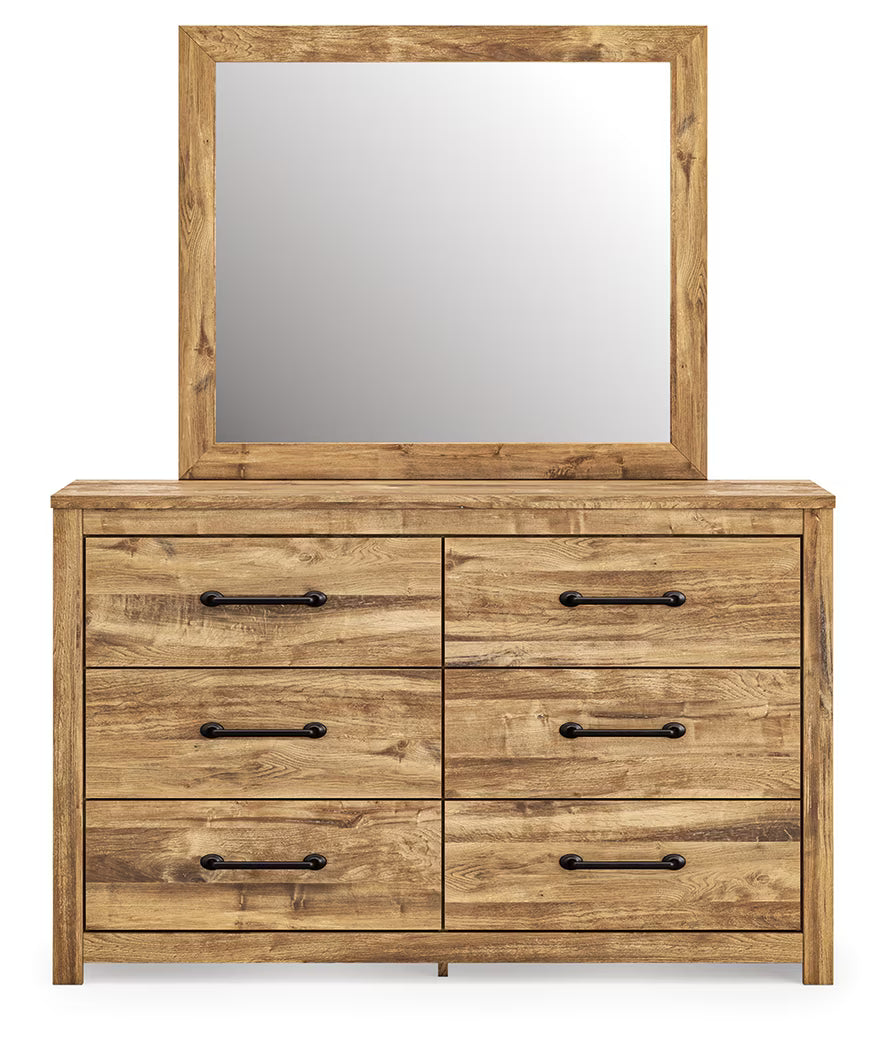 Maystonna - Dresser And Mirror - Brown
